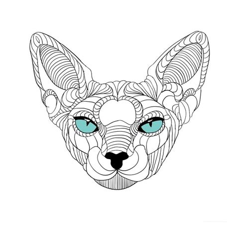 Sphinx cat Coloring Pages to download and print for free
