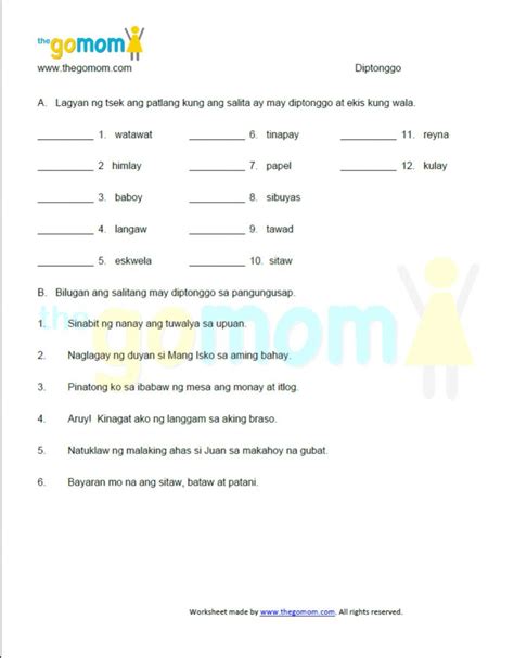 G2 Diptonggo Online Exercise For Live Worksheets