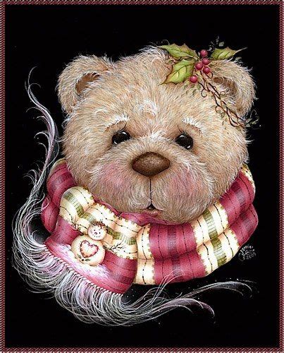 Прикольные новогодние картинки Bear Paintings Teddy Bear Pictures