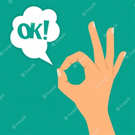 Premium Vector Hand Showing Ok Sign Illustration