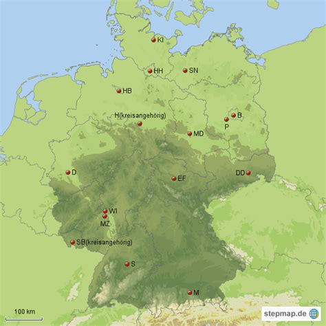 Weniger bekannt sind die politischen strukturen des landes. StepMap - Kfz-Kennzeichen der Landeshauptstädte ...