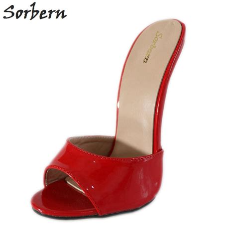 Sorbern Sexy Red 18cm High Heels Open Toe Custom Colors Ultra Stilettos
