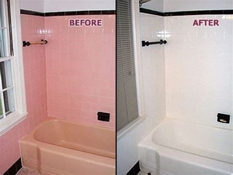 How To Paint Bathroom Tile Before And After Rispa