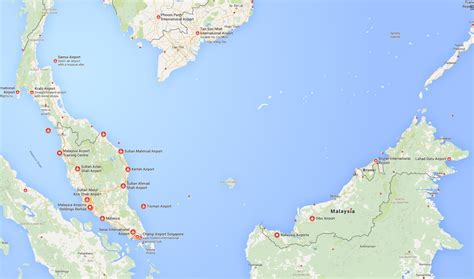 Map Of Malaysia Airports Maps Of The World