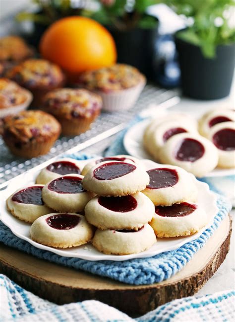 Classic Raspberry Shortbread Thumbprint Cookies Yay For Food