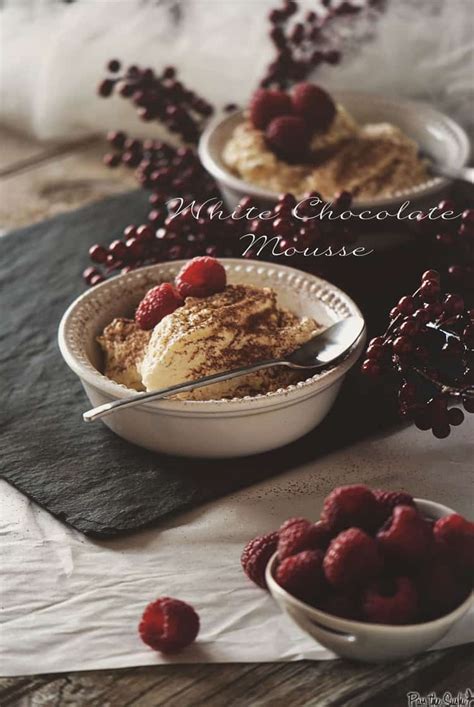 It is really delicious, light and memorable. White Chocolate Mousse with Frangelico - Pass The Sushi