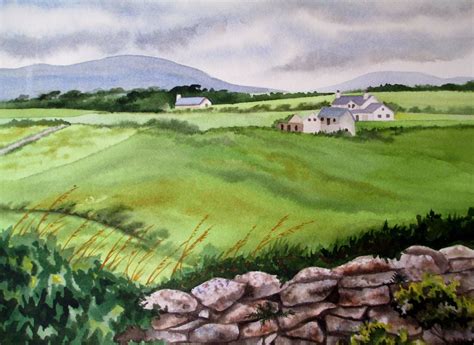Irish Landscape By Carol Gangemi Watercolor Landscape Landscape