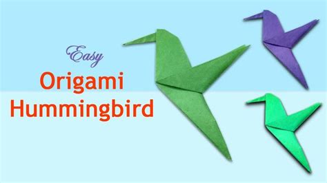 How To Make An Origami Hummingbird Paper Bird Craft Origami Humming