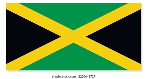 Flag Jamaica Jamaican National Symbol Official Stock Vector Royalty