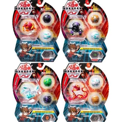 Bakugan Battle Planet Starter Pack 3-Pack - Choose from 7 | Buy Action Figures - 778988550489