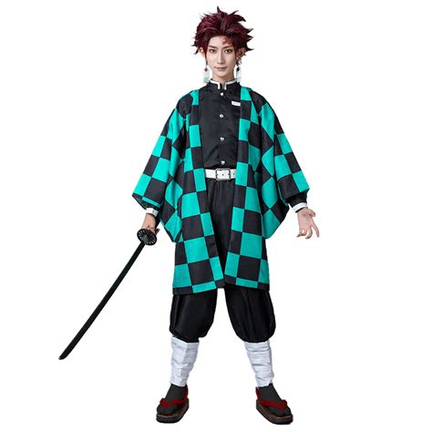 Cosfun Tanjirou Kamado Cosplay Costume Kimono Jacquard Ver Mp005696
