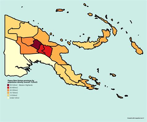 Papua New Guinea Provinces By Population Density 2011 Census Rmapporn