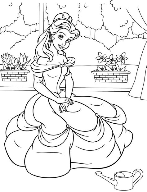 Free Printable Belle Coloring Pages For Kids