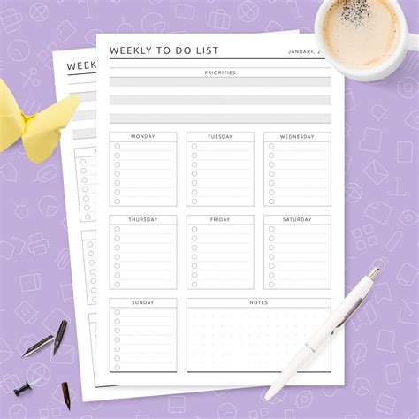 Task List Printable To Do List Checklist Organizer Printable Daily