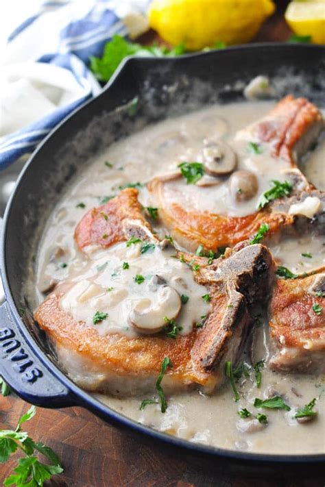 Quick and easy, but very delicious. Cream of Mushroom Pork Chops - The Seasoned Mom