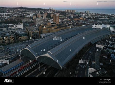 Aerial View Of Brighton Train Station Stock Photo Alamy