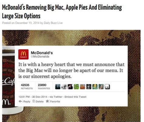 Mcdonalds Forced To Deny Its Getting Rid Of Big Mac After Hoax Article Goes Viral