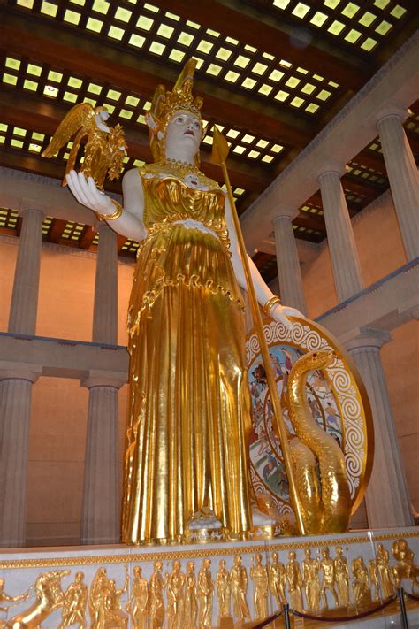 The Goddess Athena And Her Sacred Temple The Parthenon With Special