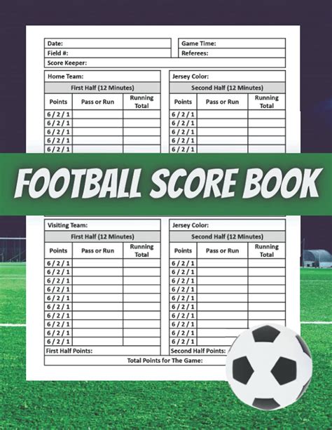 Football Soccer Referee Match Report Sheet Pad Record Score Card Cards