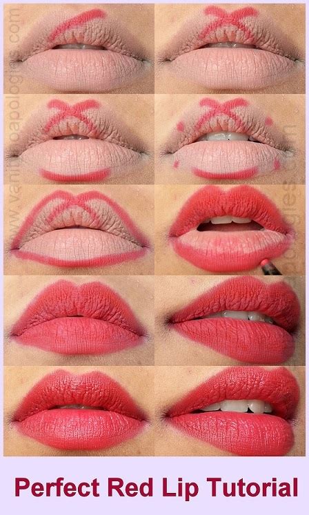 Tutorial How To Apply Red Lipstick Perfectly Steps Products Used
