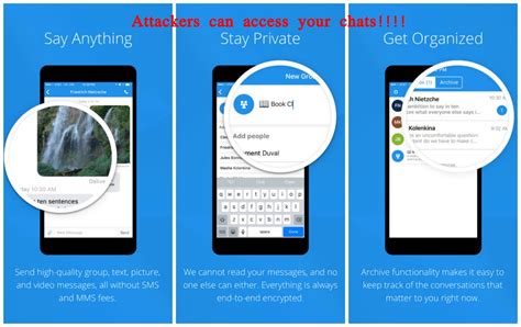 Wee feature the best encrypted messaging apps, to allow you to take control of your data and protect it, so only the person you reasons to avoid. 'Signal' - The Encrypted Messaging App was vulnerable for ...