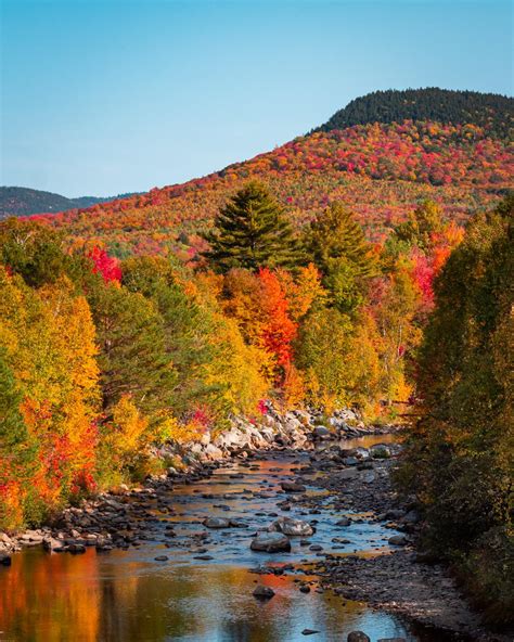 Fall Colors Nearing Peak White Mountains New Hampshire Oc