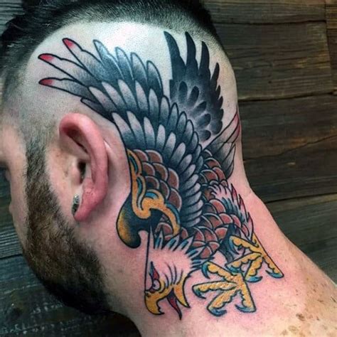 50 Traditional Neck Tattoos For Men Old School Ink Ideas