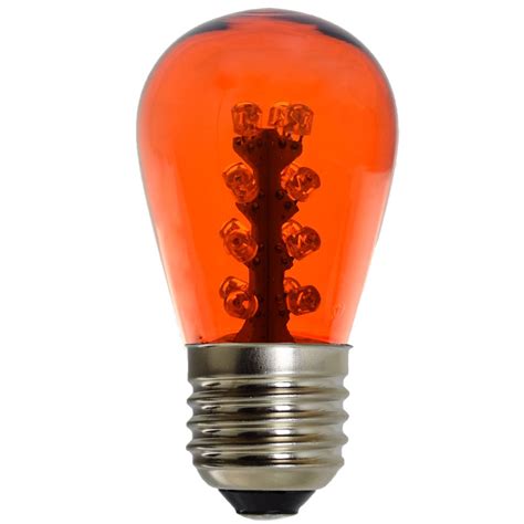 Led S14 Light Bulb Medium Base Amberglass