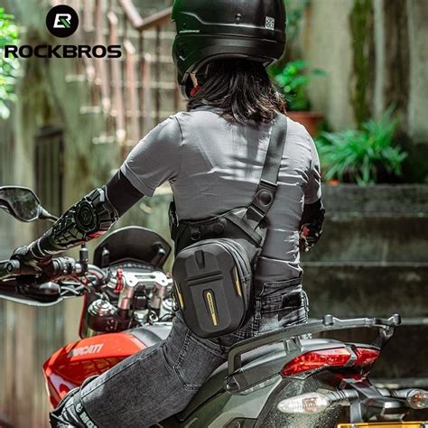 Rockbros Motorcycle Bag Waterproof Hard Shell Leg Bag Big Capacity