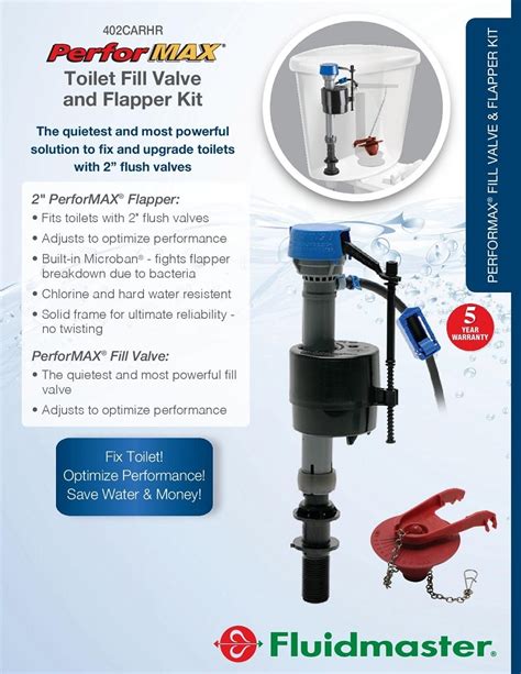 Fluidmaster Performax Universal High Performance Toilet Fill Valve And