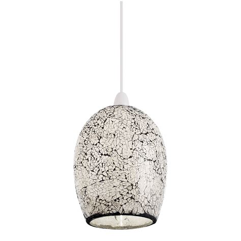 Endon Windsor pendant shade only 60W Mosaic white glass | eBay