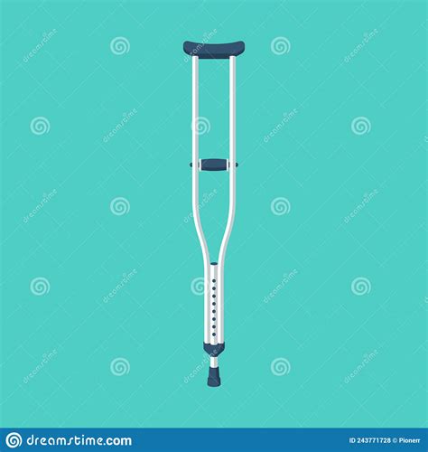 Crutches Icon Set Realistic Style Vector Illustration Cartoondealer