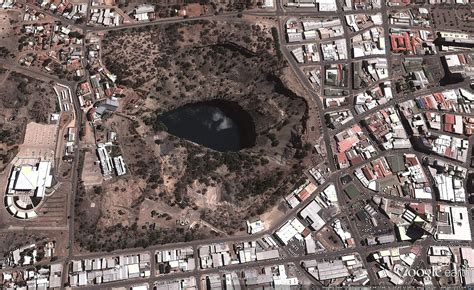 The Big Hole Open Mine Or Kimberley Mine Afrikaans Groot Gat Is An Open Pit And Underground