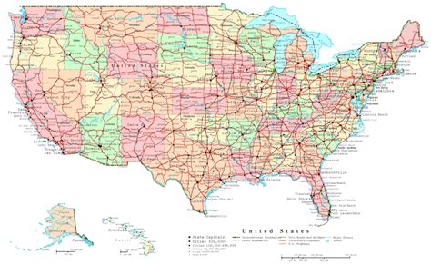 Map Usa States Major Cities Printable Map Maps Of The United States