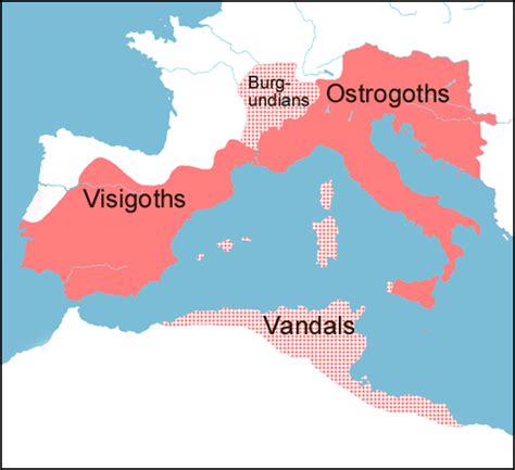 Empire Of Theodoric The Great 523 Storia Europea Mappe Storia