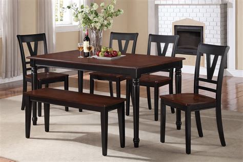 With each of these pieces, you receive the gorgeous coloring of cherry wood, as well as construction that promotes durability and longevity. Dining Table With 4 Chairs +Bench | Dining table, Dining ...