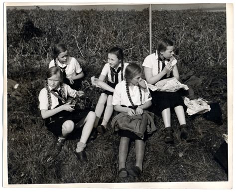 Members Of The League Of German Girls Have A Meal On A Lawn Collections Search United