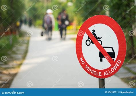 No Motor Vehicles No Car No Motorcycle Stock Image Image Of Cross