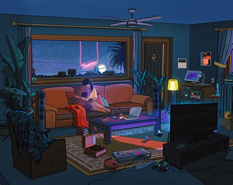 Light Aesthetic Bedroom Cartoon Home Design Ideas