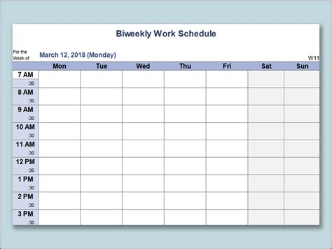 Blank Weekly Employee Schedule Template | Calendar ...