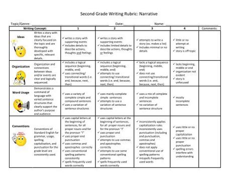 Image Result For Rubric For Second Grade Informative