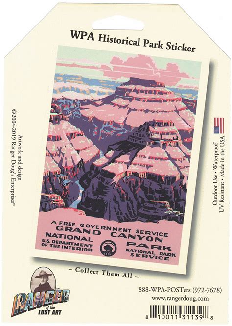 Grand Canyon National Park Luggage Stickers Ranger Dougs Enterprises