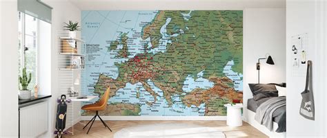 Europe Map Trendy Wall Mural Photowall