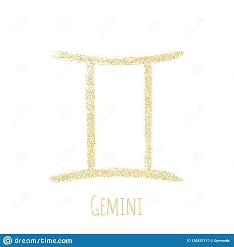 Gemini Horoscope Icon Zodiac Vector Sign Stock Vector Illustration
