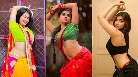 hot figured girls hot dance navel show saree navel deep navel navel reels massage navel