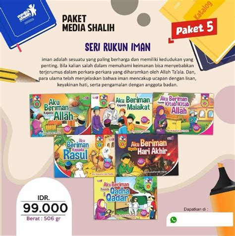 Cara meningkatkan iman umat muslim adalah dengan rukun iman. bukuanak.id | Seri Rukun Iman (Media Anak Shalih)
