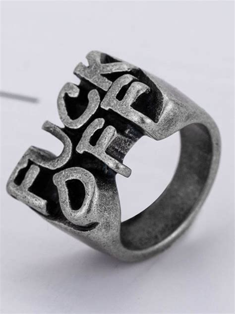 Emmiol Free Shipping 2024 Vintage Punk Ring Silver One Size In Rings