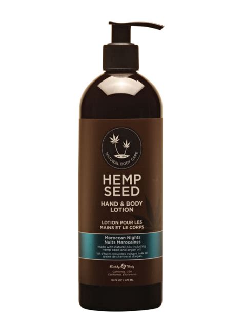 Earthly Body Hemp Seed Hand And Body Lotion 16fl Oz Moroccan Nights