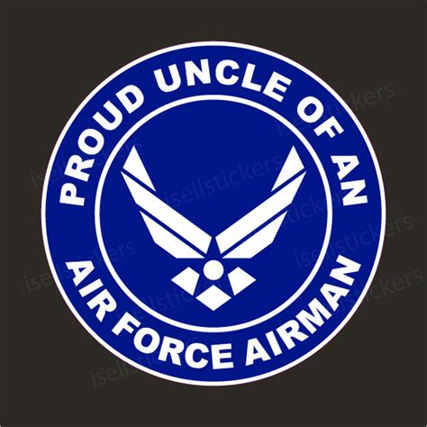 Proud Uncle Of An Air Force Airman Military Usaf Bumper Sticker Window Decal