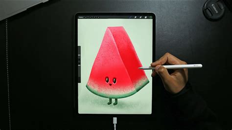 Beginners, this is for you. Procreate Drawing Tutorial for Beginners | Cute Watermelon ...